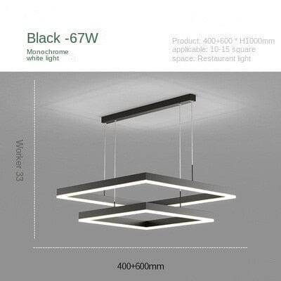 Modern LED Square Chandelier Lights