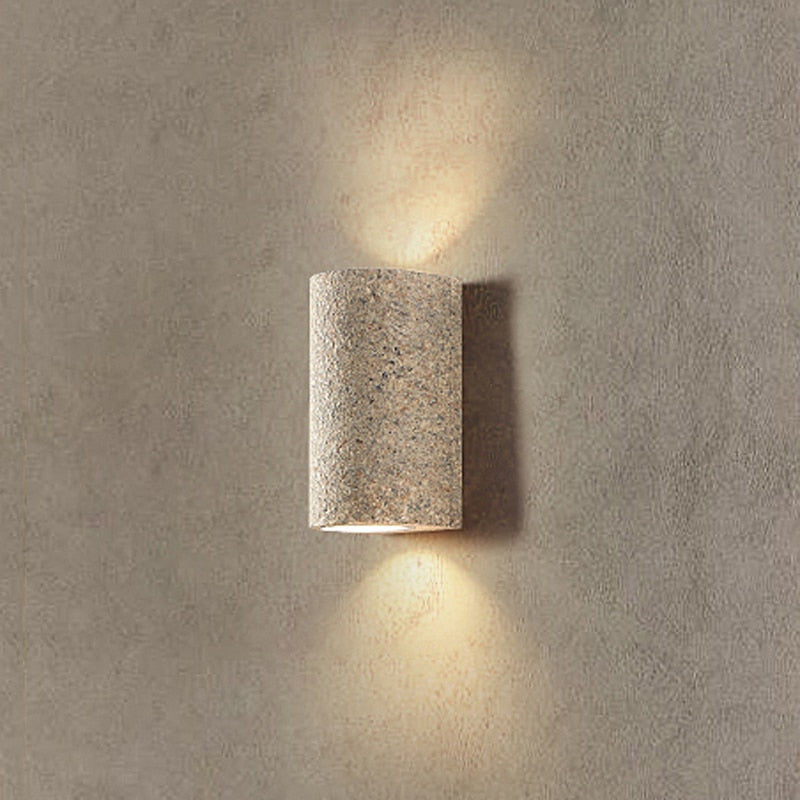 Japanese Retro Foyer Cement Wabi-Sabi LED Wall Lamp