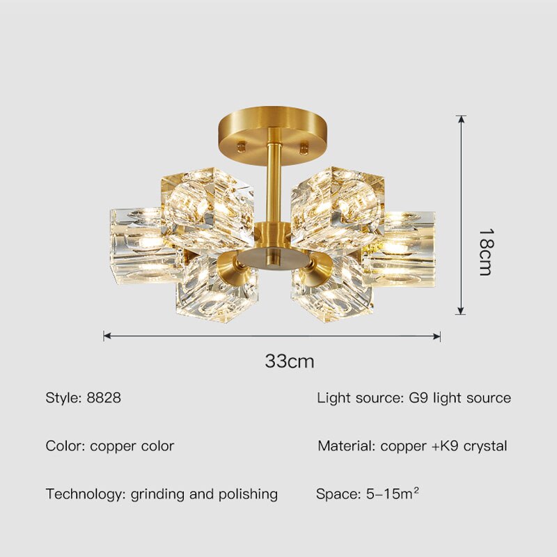 Nordic Luxury Crystal Sitting Pop Ceiling Lamp