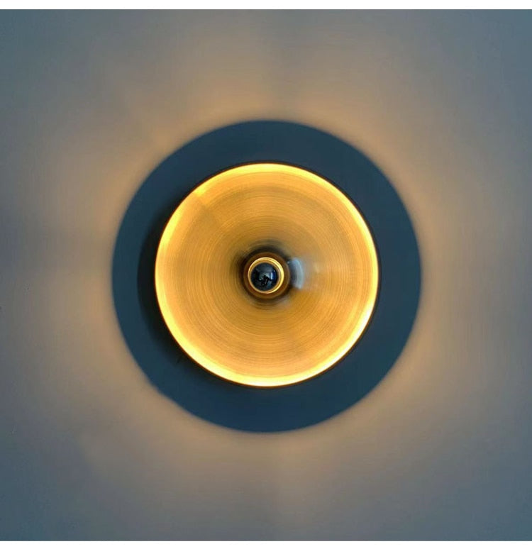 Sleek Space-Age Disk Ceiling Lamp