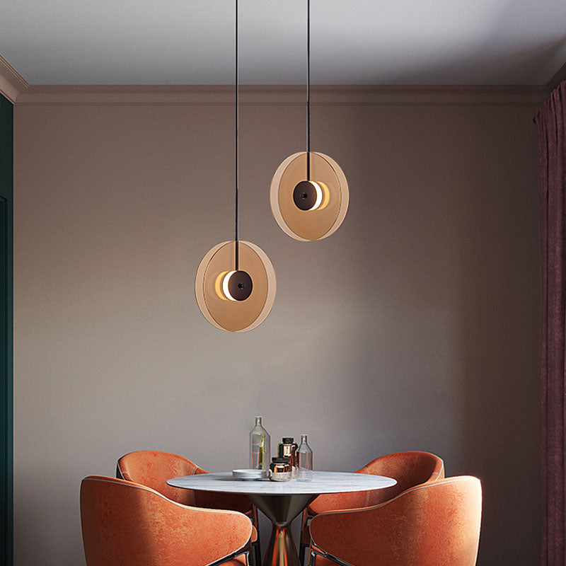 Radiant Glass Disk Pendant Light