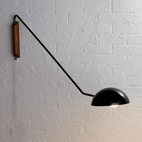 Vintage Metal Long Arm Wall Lamp