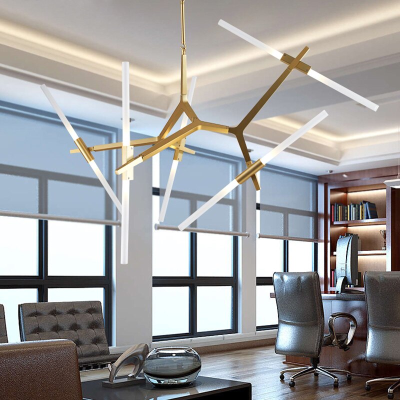Sputnik Industrial Tree Branch Chandelier