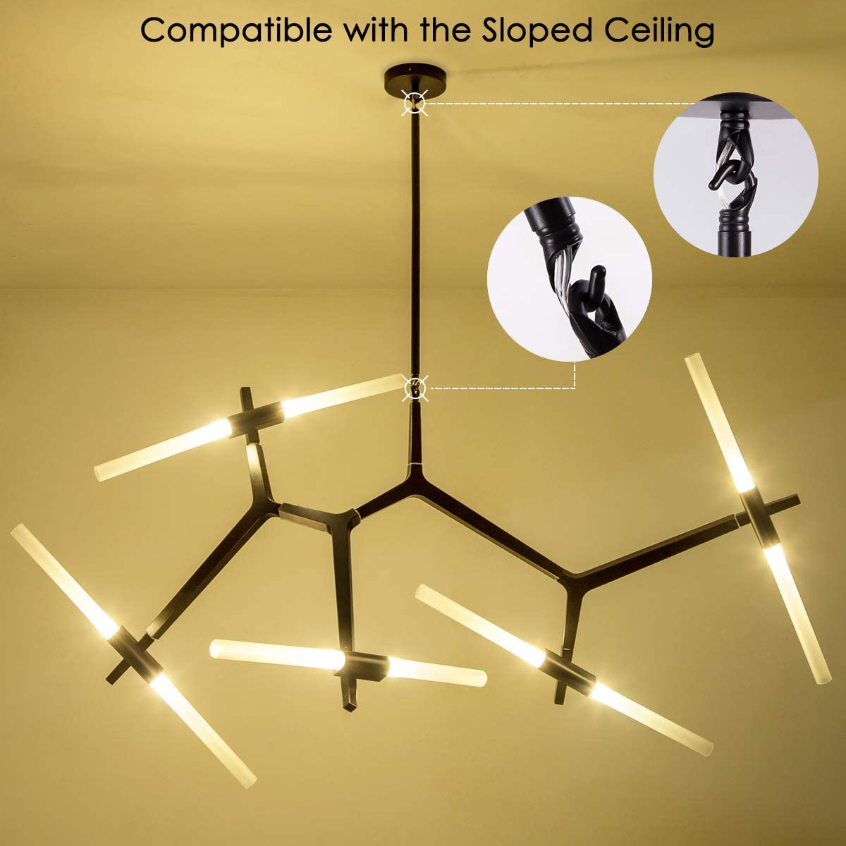 Sputnik Industrial Tree Branch Chandelier