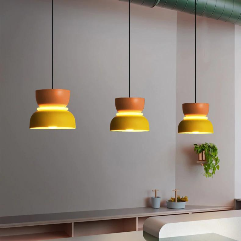 Colorful Macaron Pendant Hanging Light plug in Nordic Design Living Room Office Bedside Dining Kitchen House Renovation Chandelier Bar Lamps