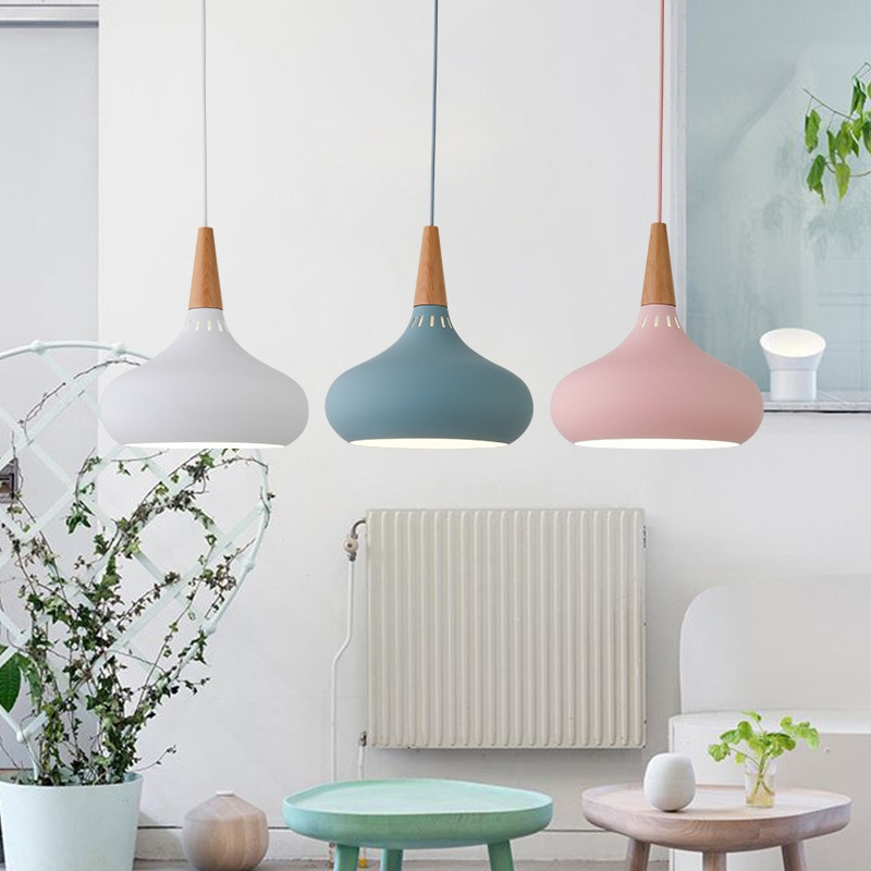 Nordic Wood Metal Pendant Lights - Illuminate Your Living Space with ...