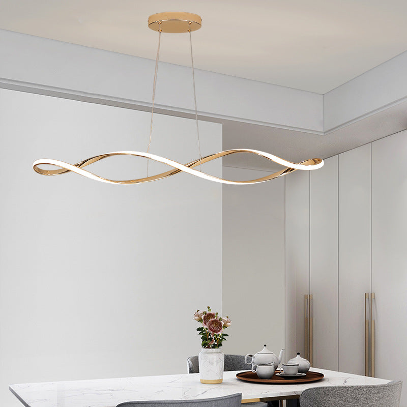 Modern Spiral Curvature LED chandeliers