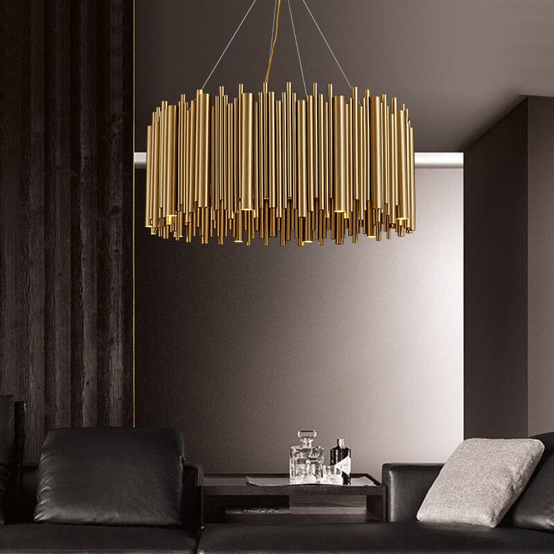 Stainless Steel Gold Aluminum Alloy Tube Chandelier