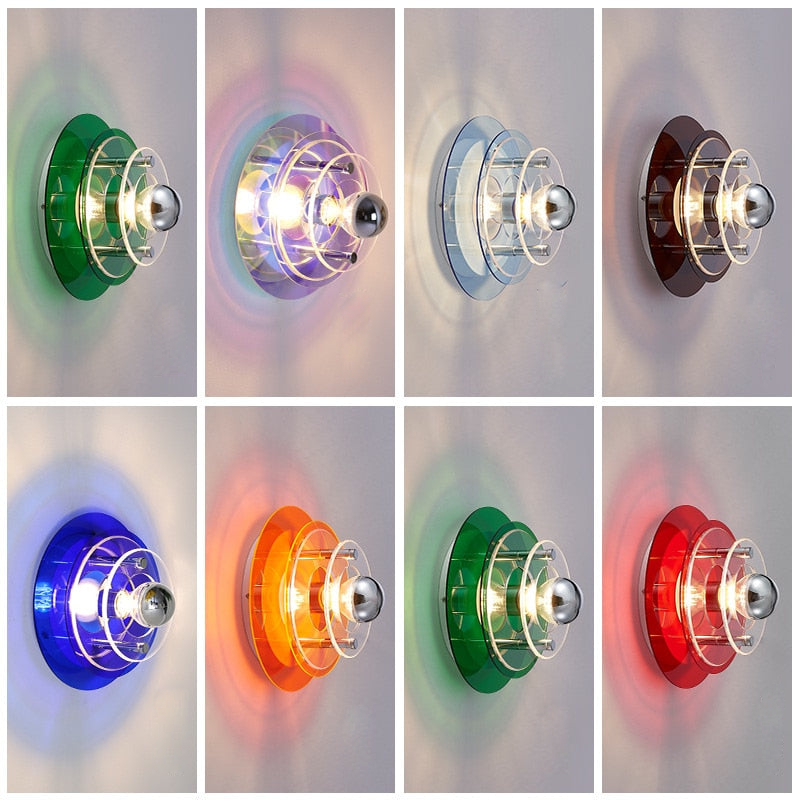 Colorful Layered Acrylic Glass Wall Light