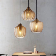 Contemporary Zigzag Glass Pendant Light