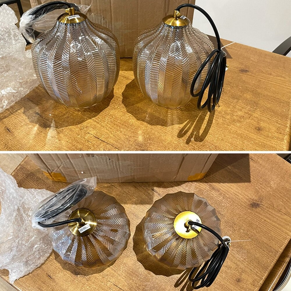Contemporary Zigzag Glass Pendant Light