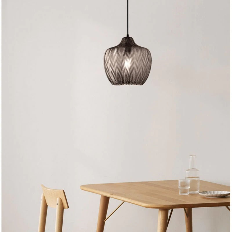 Contemporary Zigzag Glass Pendant Light