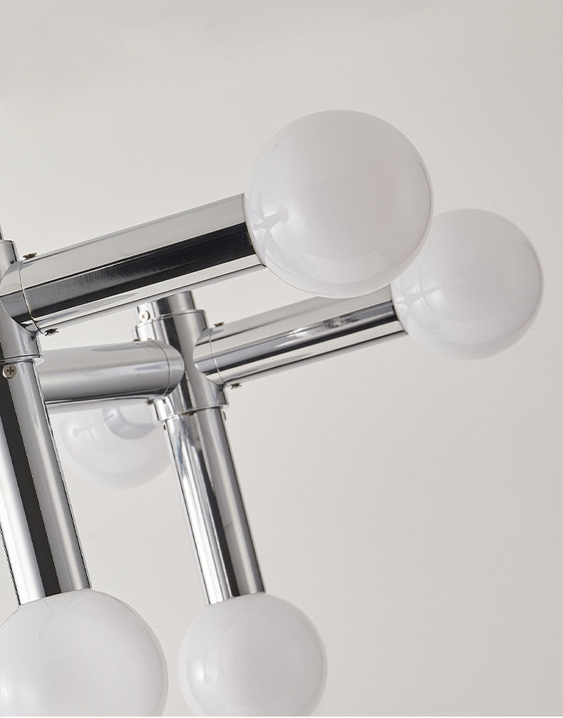 Chrome Glass Ball Chandelier