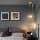 Modern Ring With Glass Ball LED Pendant Light