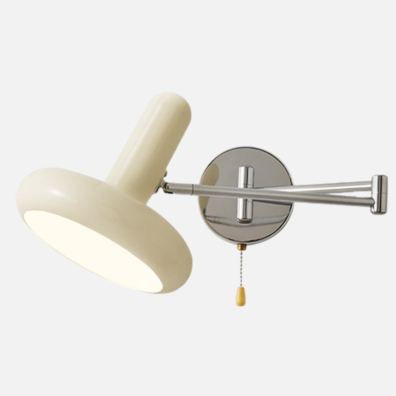 Swing Arm White Capsule Wall Lamp