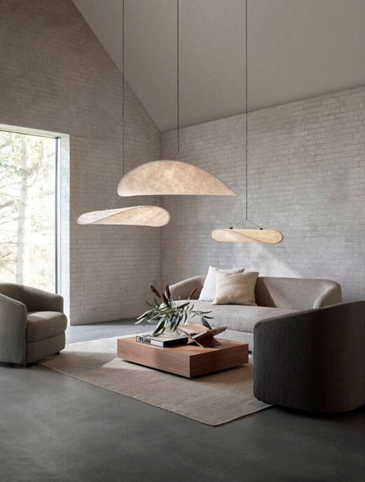 Modern Silk Fabric Vertigo Tense Pendant Light