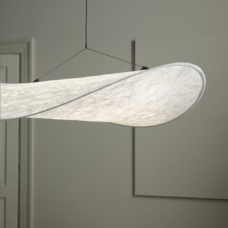 Modern Silk Fabric Vertigo Tense Pendant Light