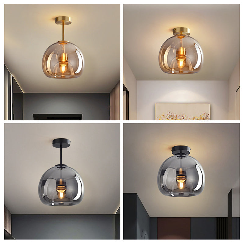Modern Nordic Minimalist Dome Glass Ceiling Light