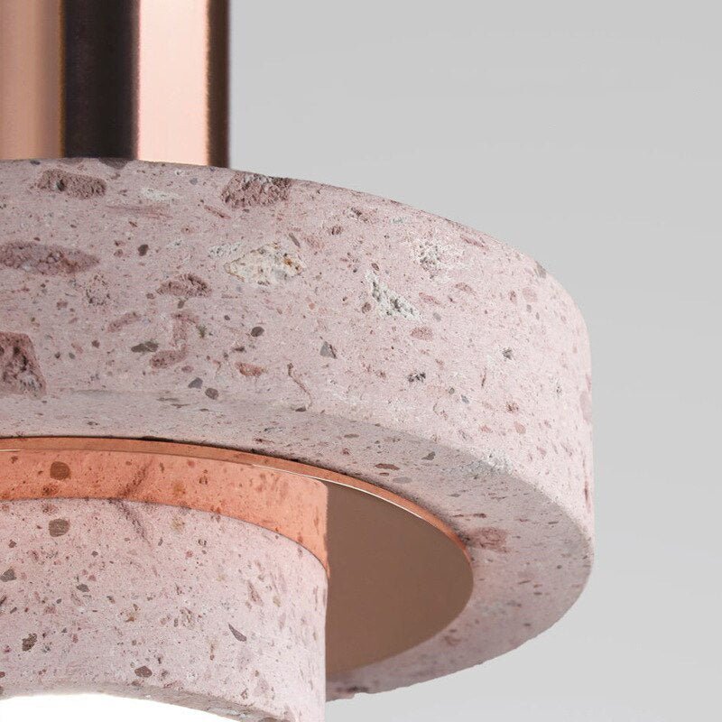 Natural Marble Stone Aluminum Base Pendant Light