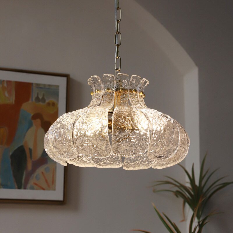 Retro French Glass Ice-Melting Pendant Lights