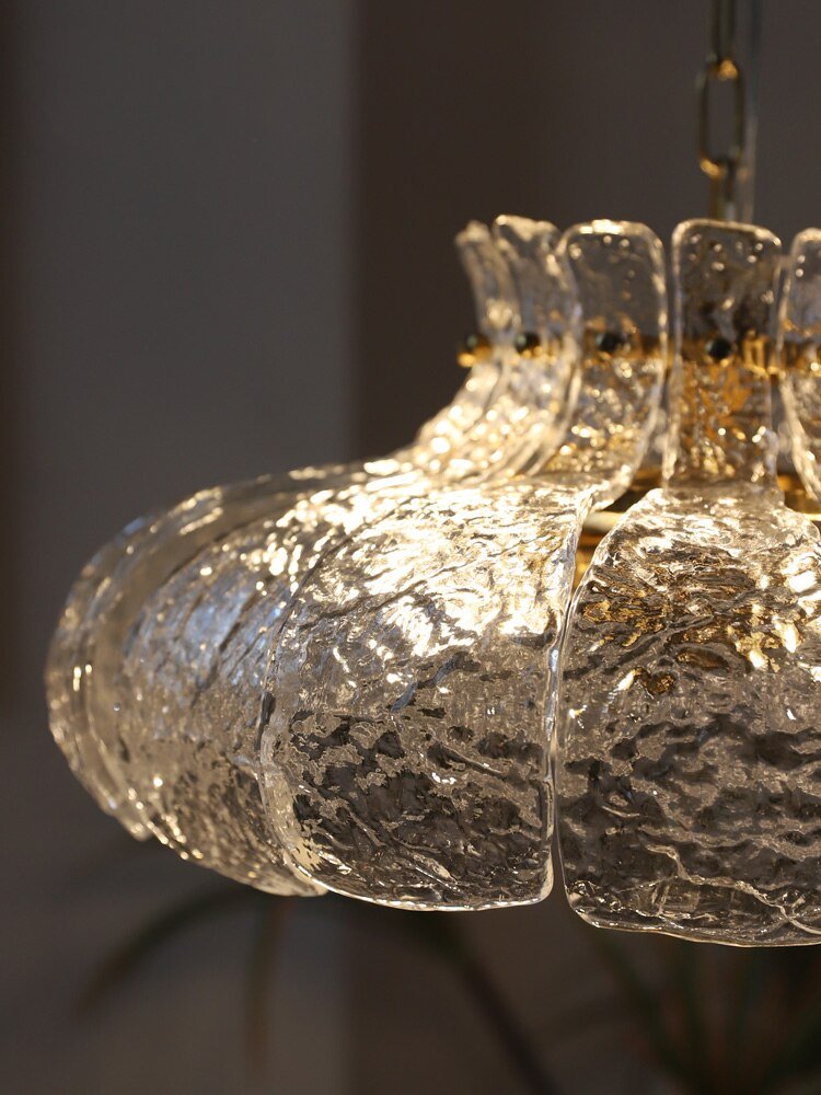 Retro French Glass Ice-Melting Pendant Lights