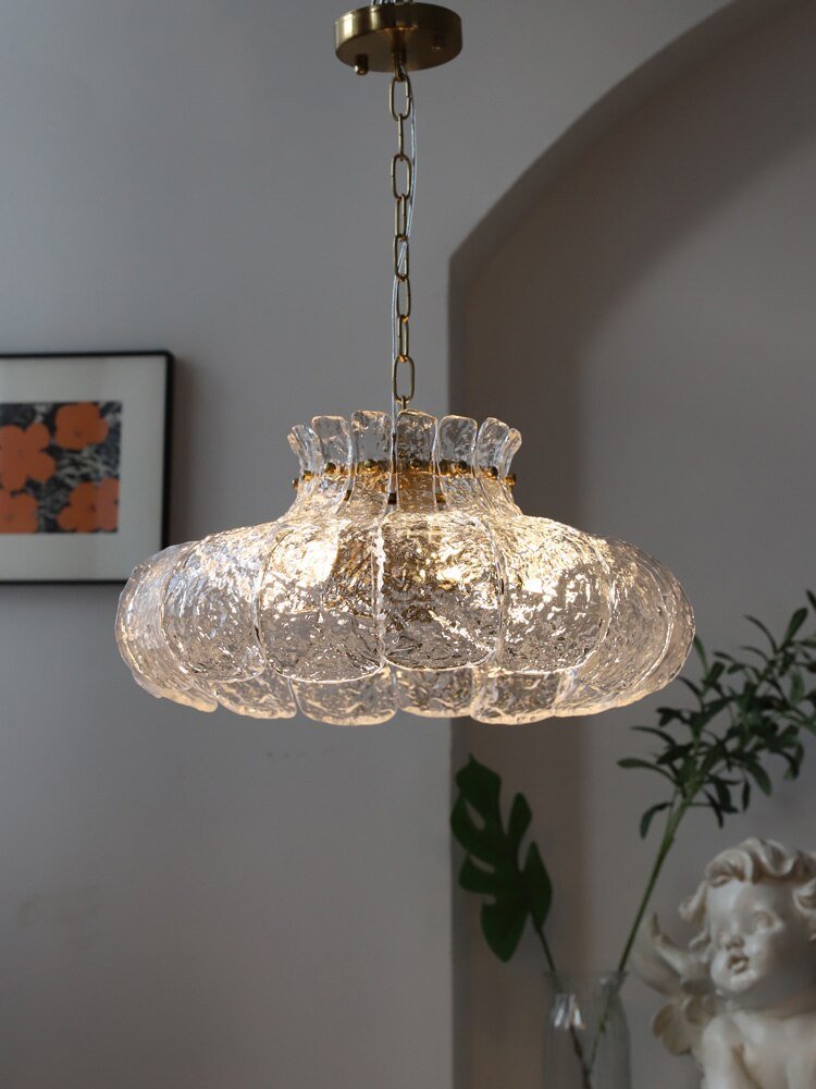 Retro French Glass Ice-Melting Pendant Lights