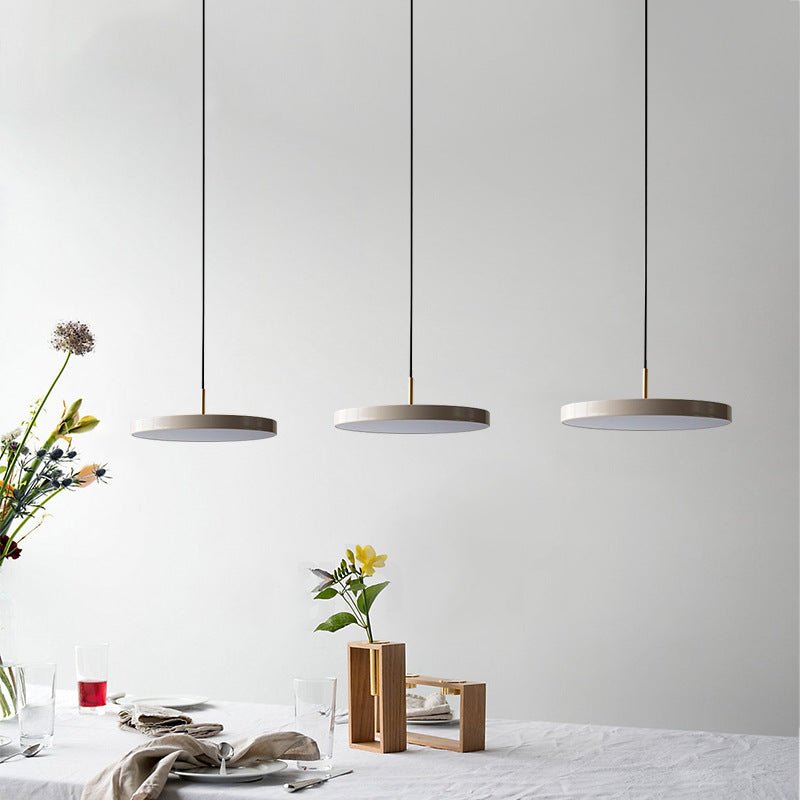 Minimalist Creative Metal Round Saucer Pendant Light