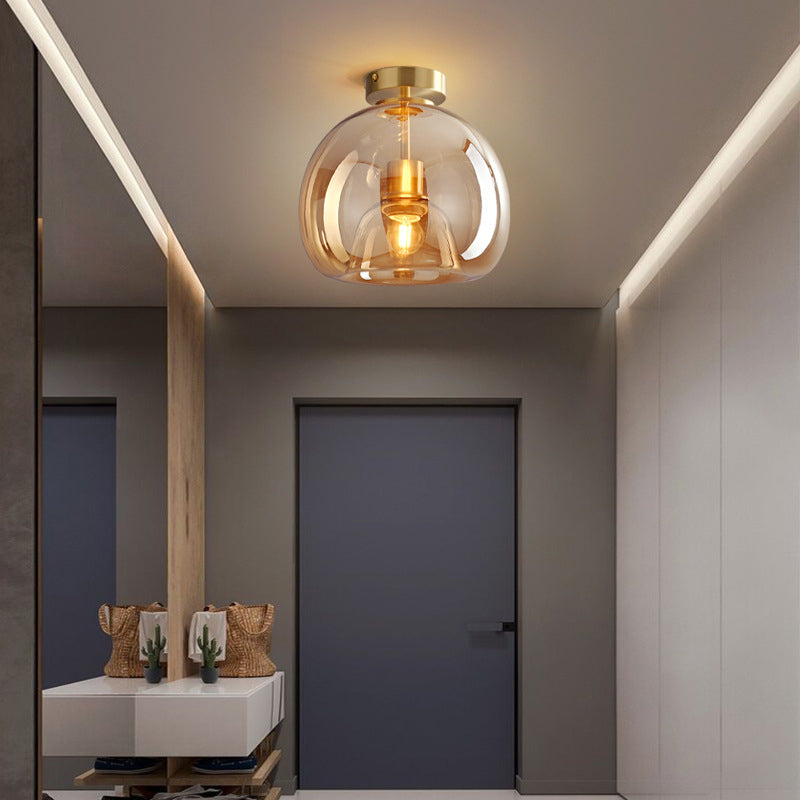 Modern Nordic Minimalist Dome Glass Ceiling Light