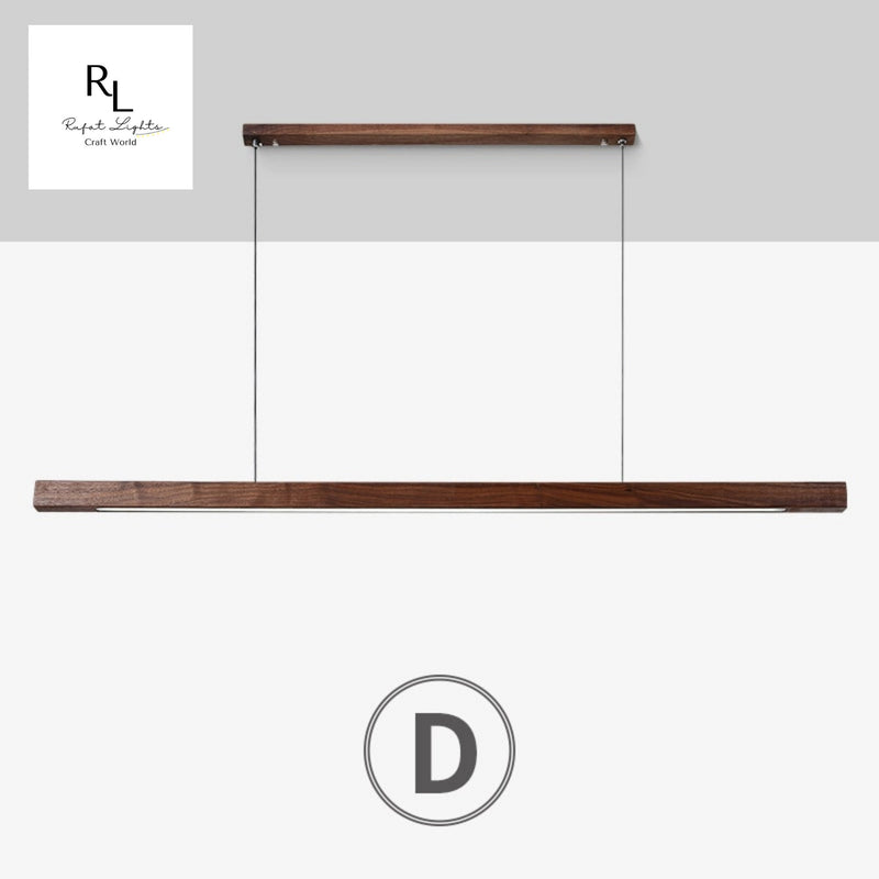 Wood Linear Suspension Chandelier