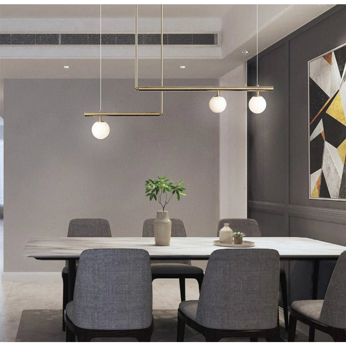 Modern Branch Globe Pendant Minimalist Light Chandelier Living Dining Room Office Kitchen House Renovation Fixture Lamp Fixture Lustre Art