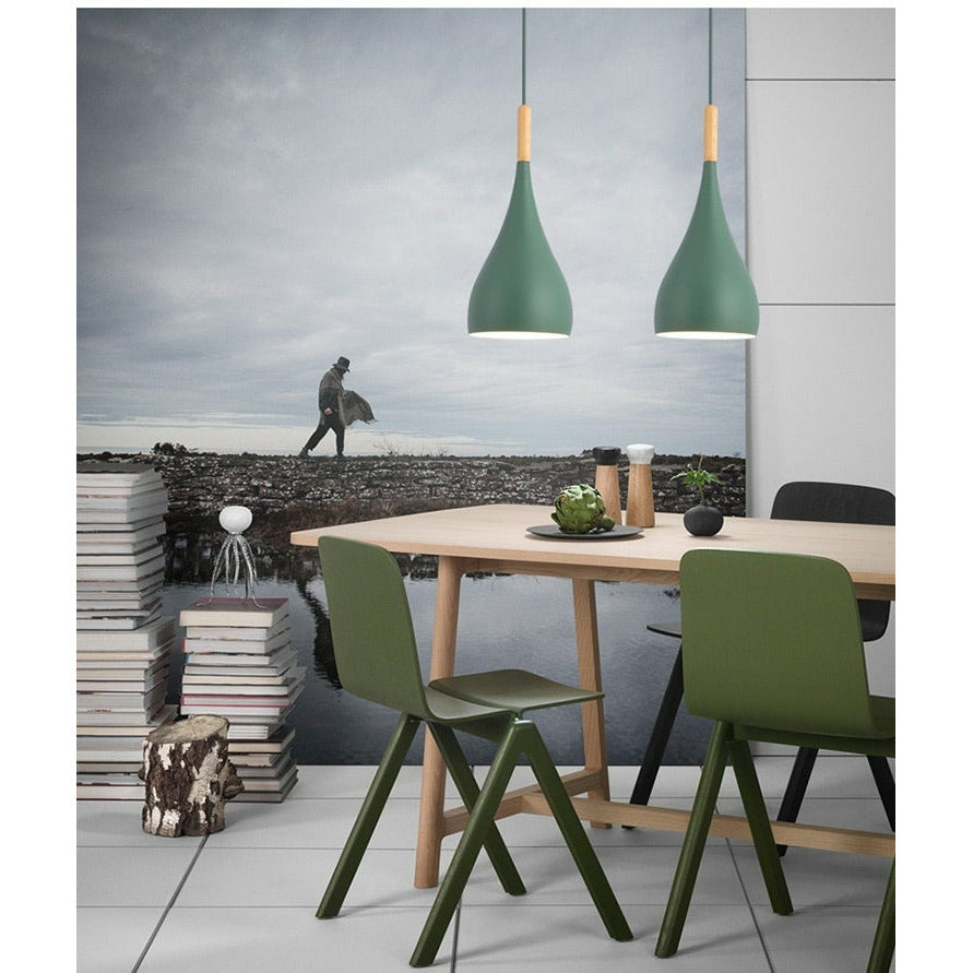 Nordic Wood Macaroon Lights, Dining Area Lamps, Pendant Lamps, Ceiling Lights, Living Room/Restaurant/Bar Light/Hotel/Store (No Bulb)