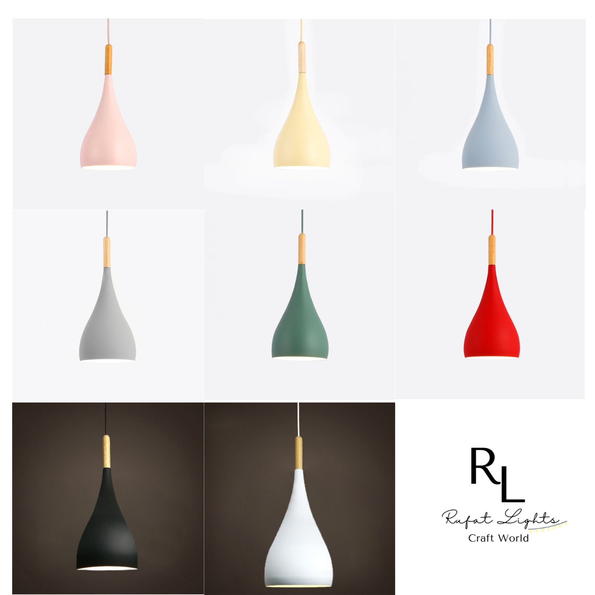 Nordic Wood Macaroon Lights, Dining Area Lamps, Pendant Lamps, Ceiling Lights, Living Room/Restaurant/Bar Light/Hotel/Store (No Bulb)