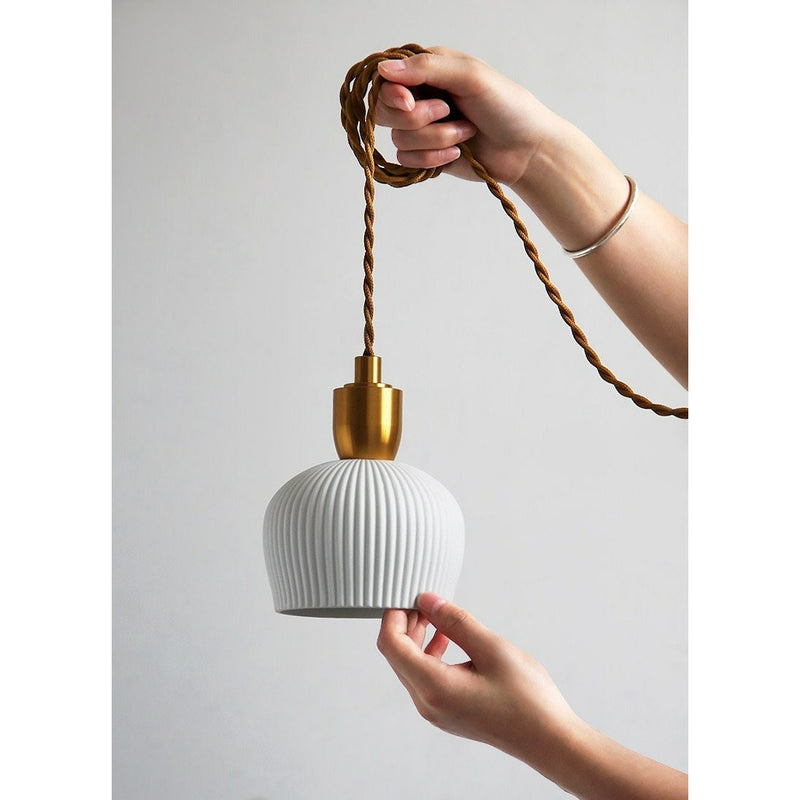 Ceramic Pendant Light Plug In Hanging Chandelier Lighting Fixture Home Decor White Lighting Nordic Ceiling Lamp Art Deco Contemporary Modern
