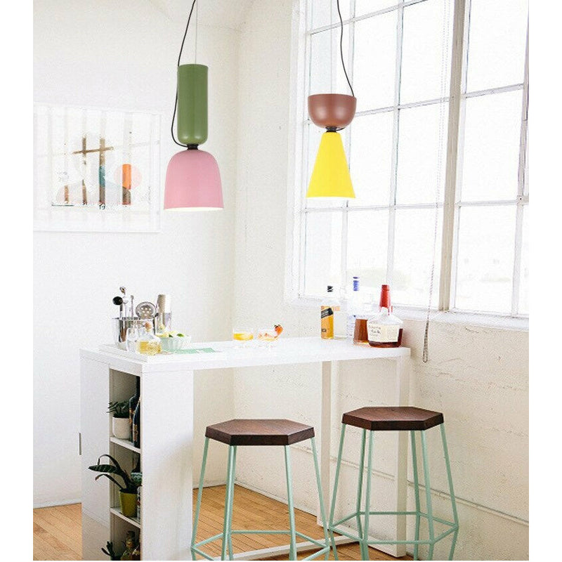 Colorful Macaron Hanging Light, Pendant Lamp Chandelier, House Renovation Fixture Christmas Gift Living Dining Room Kids Playroom Office NEW