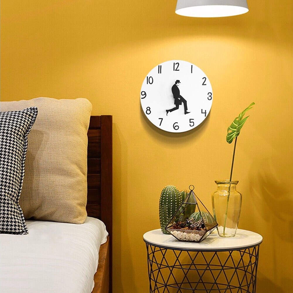 Funny Wall Clock, Funny Clock, Minimalist Clock, Round Wall Clock, Funny, Kids Wall Clock, Black White Clock, Housewarming, Christmas Gift