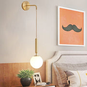 Wall Nordic Brass Lamp ,Iron & Glass Bedside Lights, Scandinavian Lamp Design, Modern Pendant Lights, Bedroom Area Lamps, Chandelier Bulb In