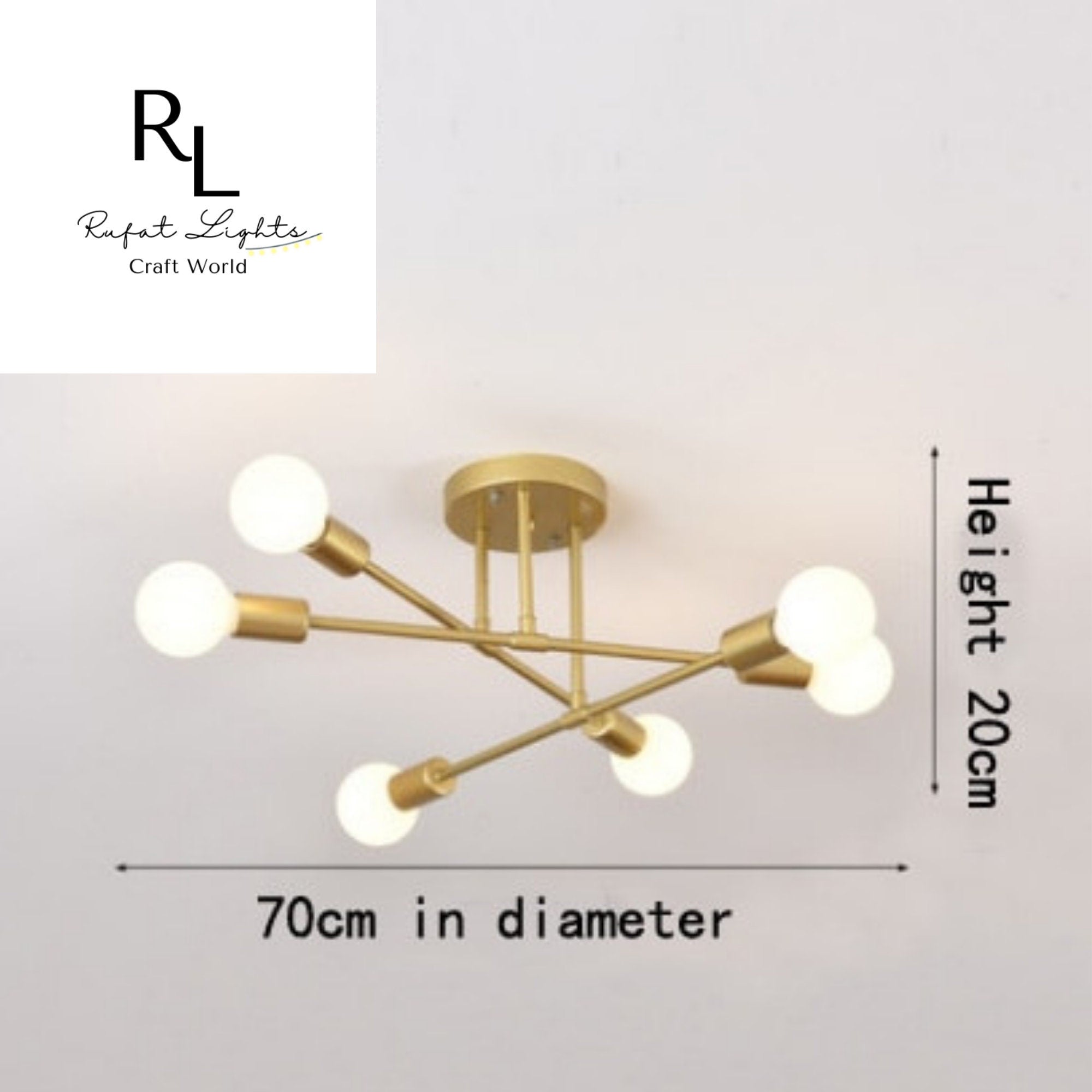Chandelier Sputnik | Chandelier Lighting | Hanging Light | Mid Century Lighting | Vintage Pendant Chandelier | Pendant Lighting | Nordic
