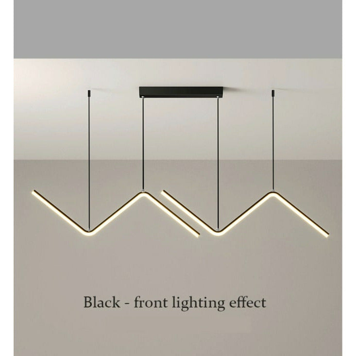 Classic ZigZag Kitchen Island Branch Chandelier LED Geometric Chandelier Hanging Pendant LED Light Fixture House Renovation Modern Lighting