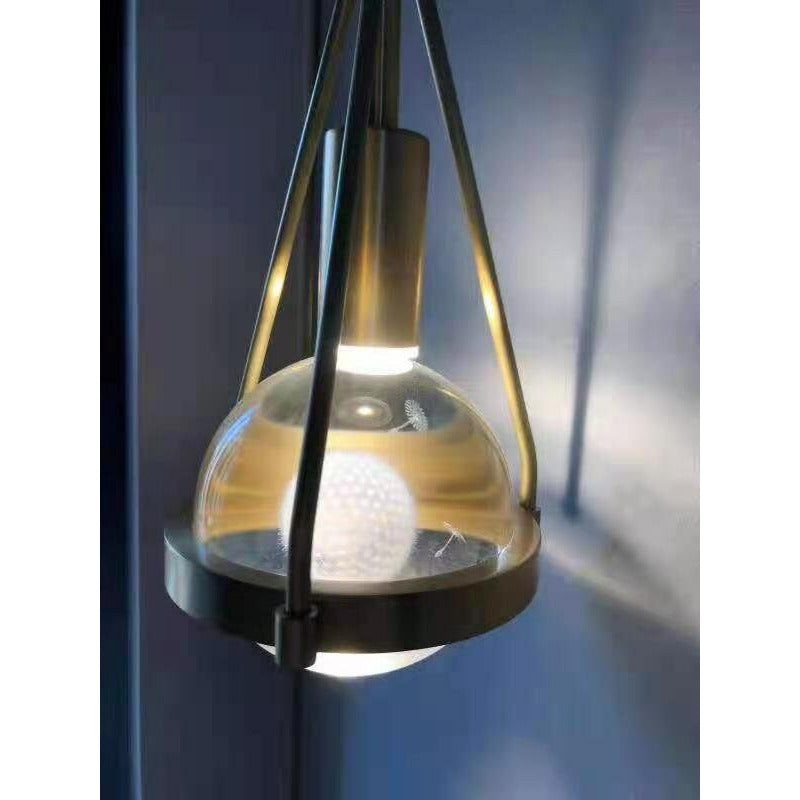 Blowball Gold Crystal Pendant Light Hanging Lighting Fixture Home Lighting Nordic Ceiling Lamp Contemporary Modern Chandelier Brass Bedroom