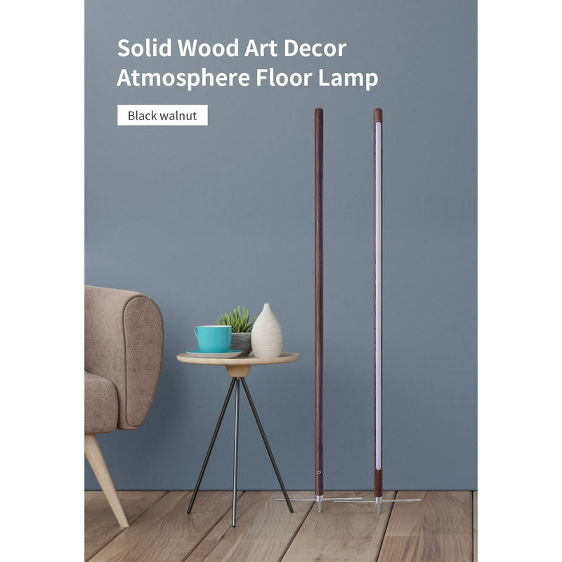 Modern Standing Floor Lamp LED Wooden Standing Floor Lamp Solid Wood Art Decor Atmosphere light 360 adjustable portable Ambient lamps