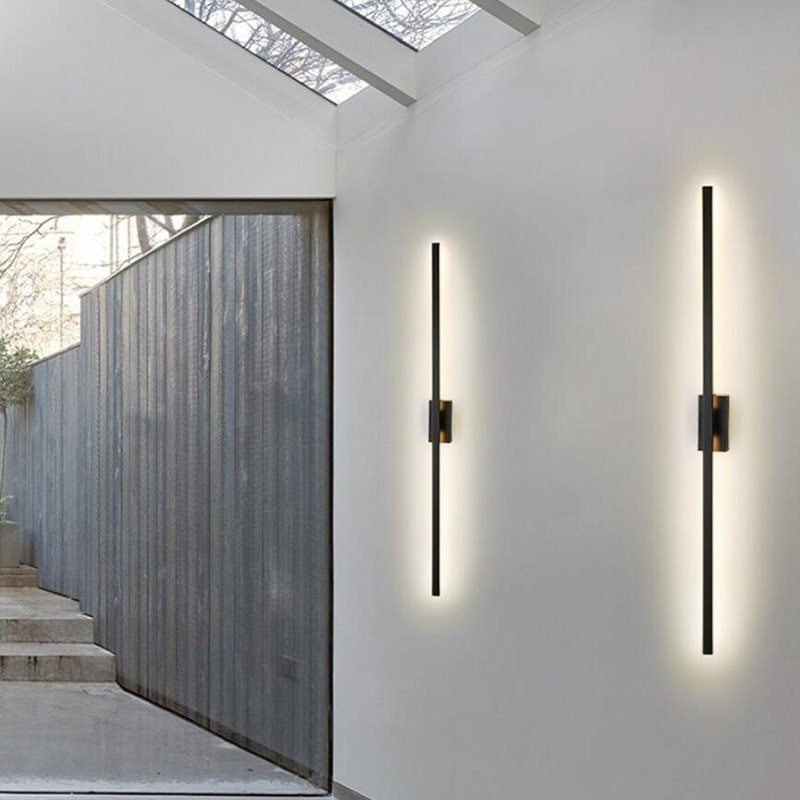 Minimalist Nordic Wall Lamp Linear Modern Wall Sconce for Bedroom, living room, dining room, kitchen, corridor Warm White Lamp Wall Decor