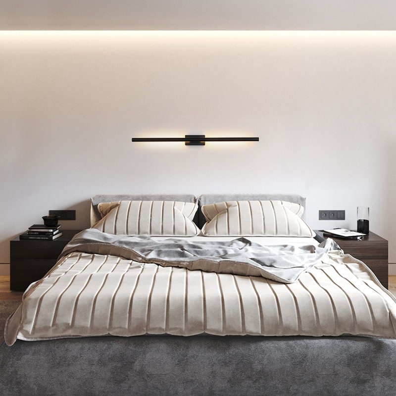 Minimalist Nordic Wall Lamp Linear Modern Wall Sconce for Bedroom, living room, dining room, kitchen, corridor Warm White Lamp Wall Decor