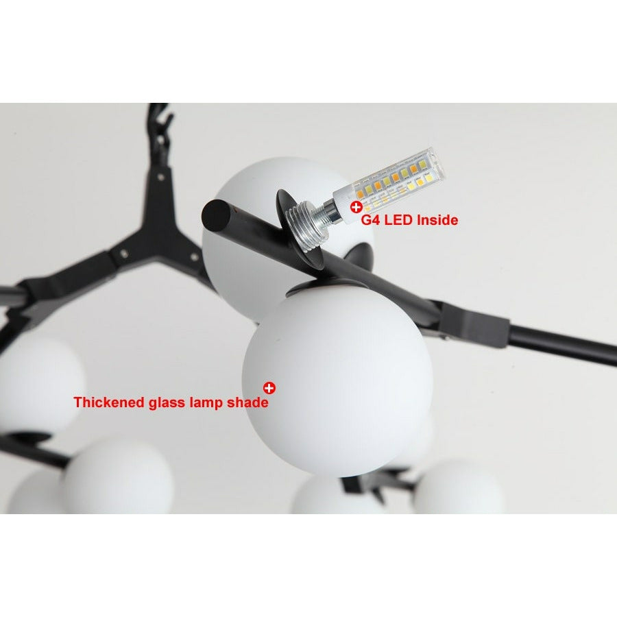 Creative Branch Arm Chandelier 12/18/24 Molecular Balls Light Fixtures Slanted Ceiling, Remodel For Living Room Office Bedroom Dining Room
