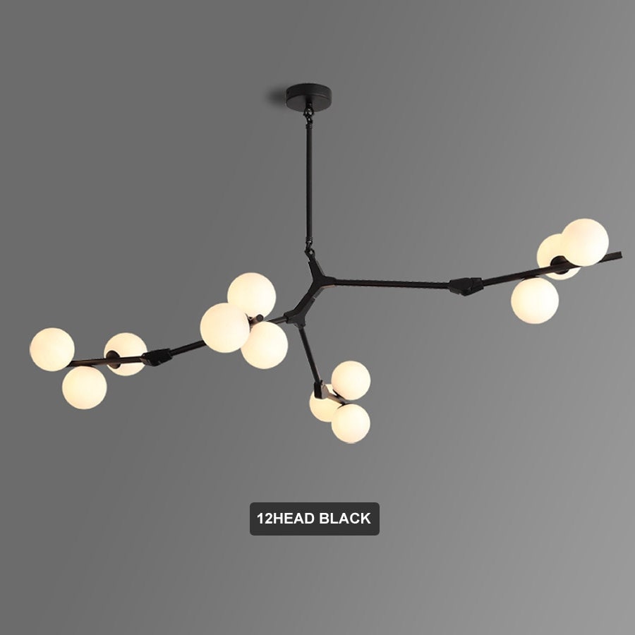 Creative Branch Arm Chandelier 12/18/24 Molecular Balls Light Fixtures Slanted Ceiling, Remodel For Living Room Office Bedroom Dining Room