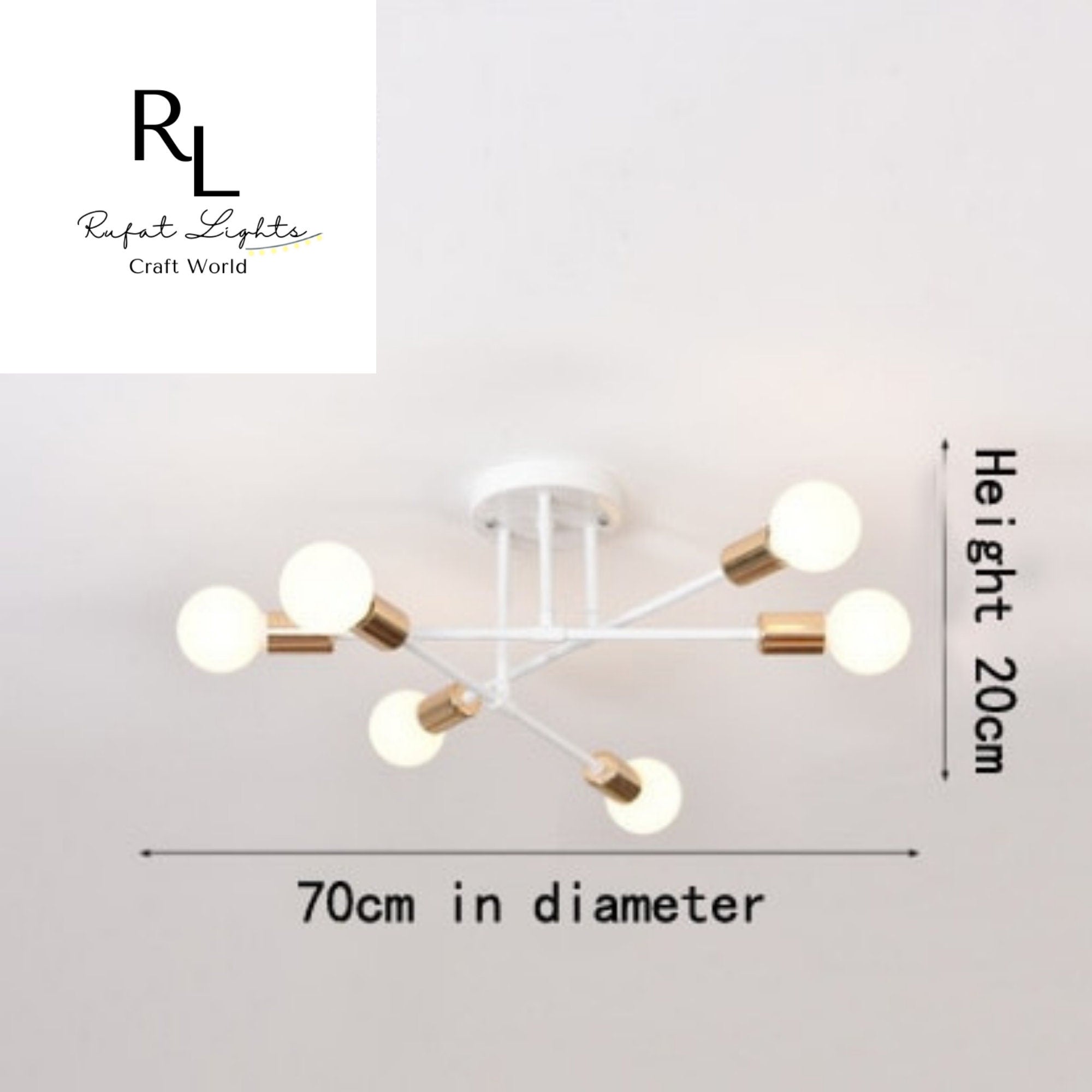 Chandelier Sputnik | Chandelier Lighting | Hanging Light | Mid Century Lighting | Vintage Pendant Chandelier | Pendant Lighting | Nordic