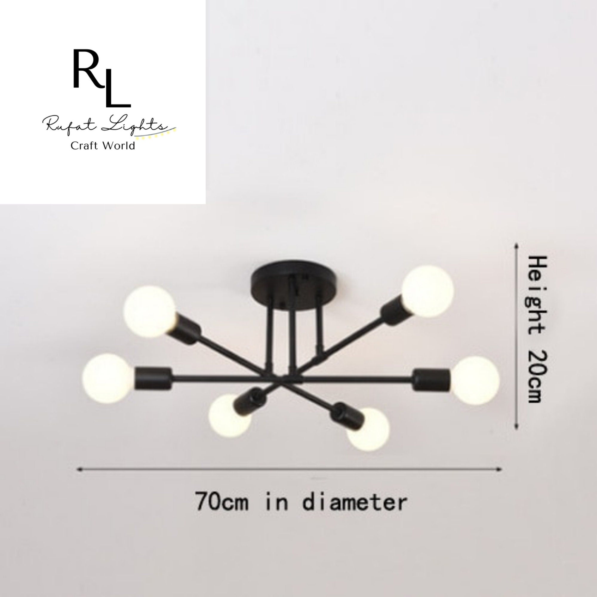 Chandelier Sputnik | Chandelier Lighting | Hanging Light | Mid Century Lighting | Vintage Pendant Chandelier | Pendant Lighting | Nordic