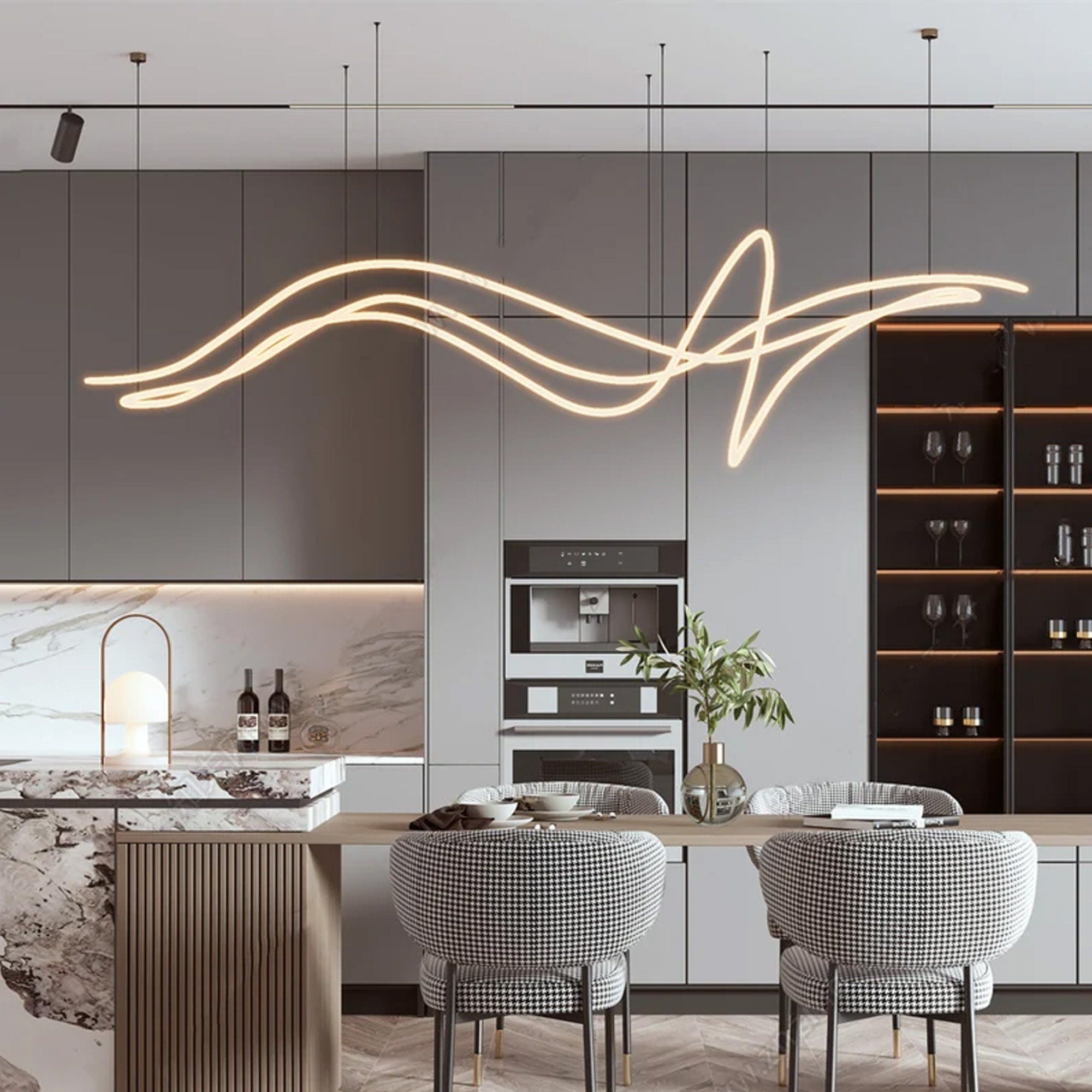 Line Art Geometry Chandelier