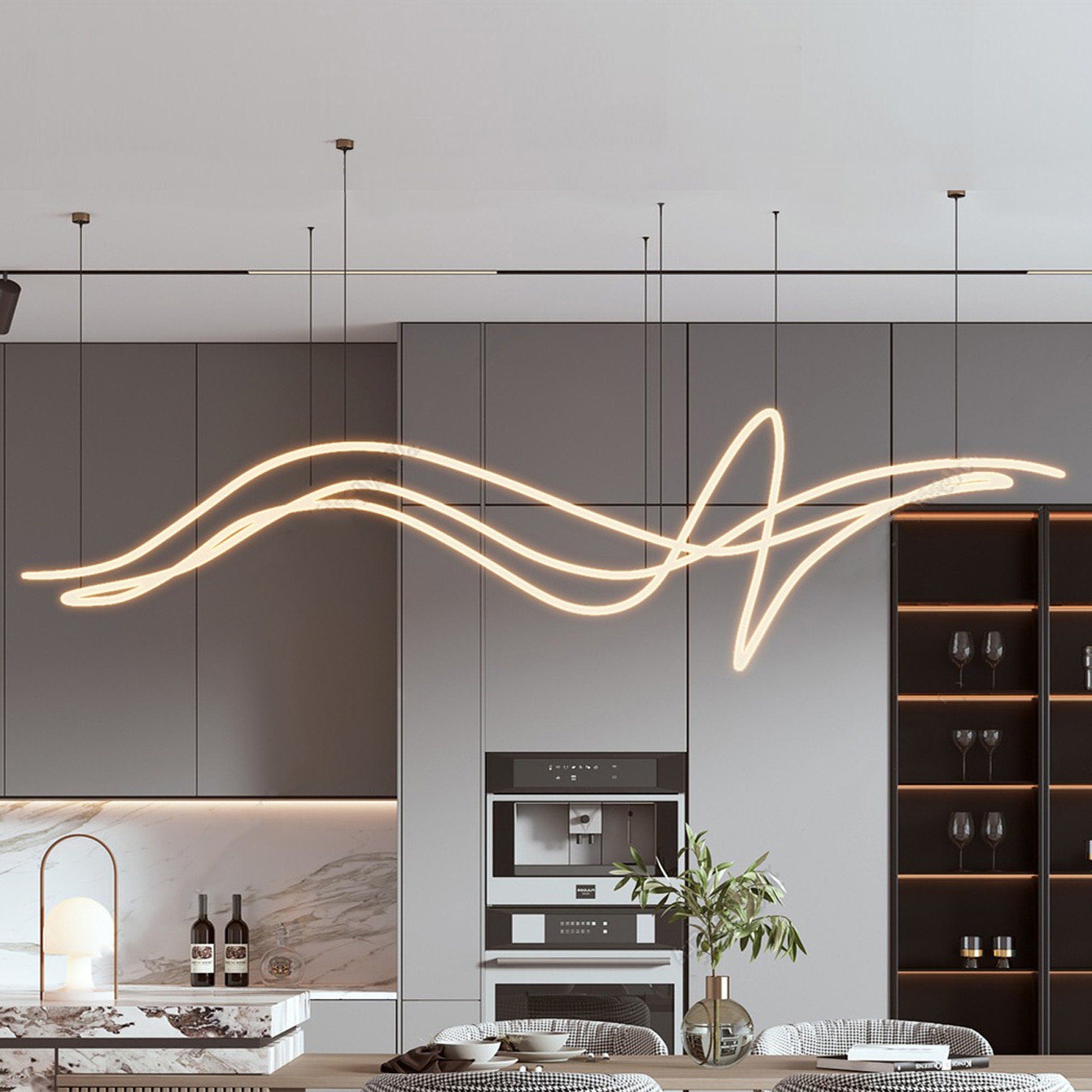 Line Art Geometry Chandelier