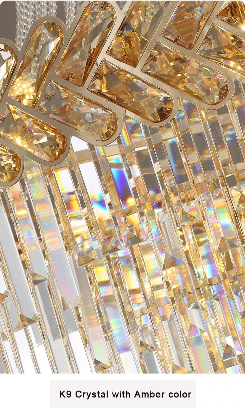 Luxury Duplex Villa LED Crystal Chandelier