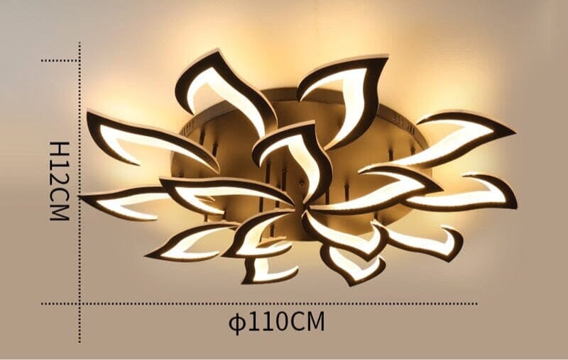 Modern Acrylic Iron Flower Chandelier Lamp